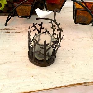 Bird On A Perch Candle Holder